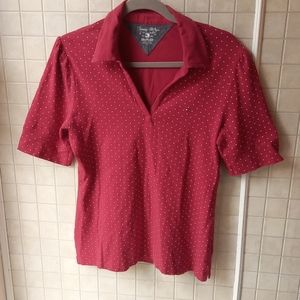 Tommy Hilfiger polka dot collared shirt